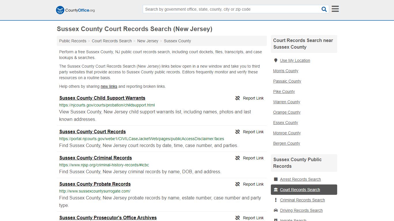 Court Records Search - Sussex County, NJ (Adoptions ...